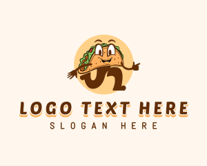 Street Food - Taco Food Snack logo design