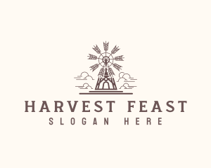 Flour Mill Wheat Farm logo design