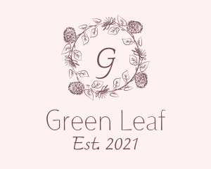 Botanical Flower Leaf Vine  logo design