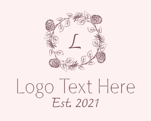 Photographer - Botanical Flower Leaf Vine logo design
