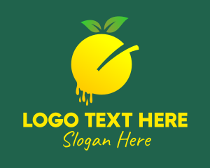 Juice Extract - Organic Lemon Juice logo design