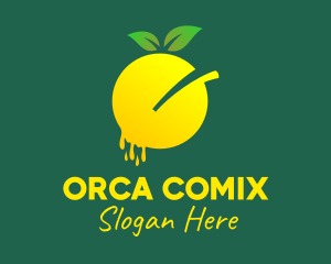Juice Extract - Organic Lemon Juice logo design