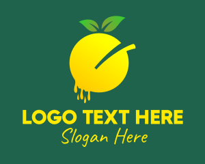 Fresh Drink - Organic Lemon Juice logo design