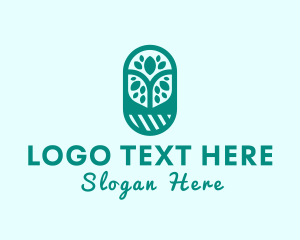 Vegan - Environmentalist Tree Plant logo design