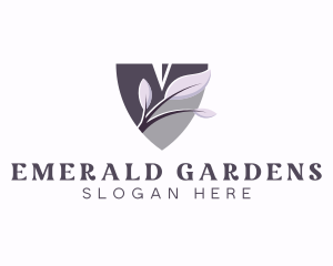 Landscaping Plant Shovel logo design