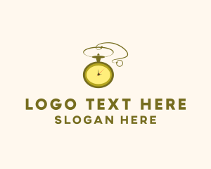 Watch - Golden Pocket Watch logo design