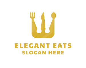 Dinnerware - Royal Crown Spoon & Fork logo design