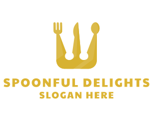 Royal Crown Spoon & Fork logo design