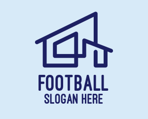 Blue Minimalist Home  Logo