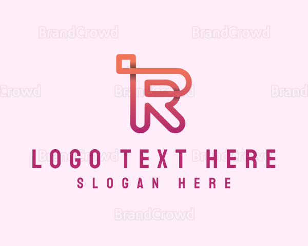 Logistics Courier Letter R Logo