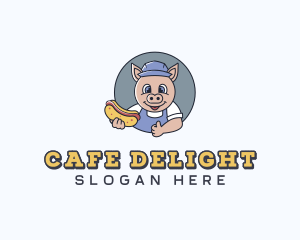 Cafeteria - Pig Hotdog Cafeteria logo design