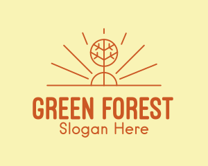 Rustic Forest Tree logo design