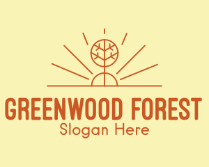 Forestry - Rustic Forest Tree logo design