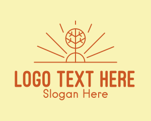 Brown - Rustic Forest Tree logo design