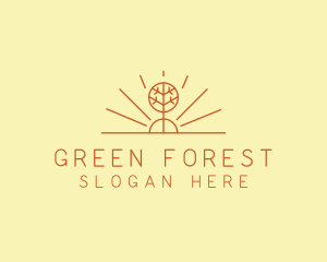 Rustic Forest Tree logo design