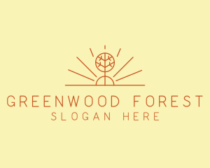 Rustic Forest Tree logo design