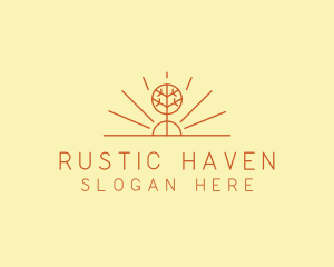 Rustic Forest Tree logo design