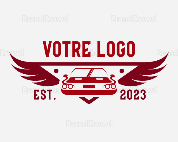 Racecar Wings  Auto Logo