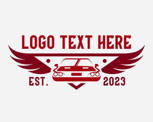 Car - Racecar Wings  Auto logo design