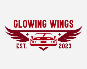 Racecar Wings  Auto logo design