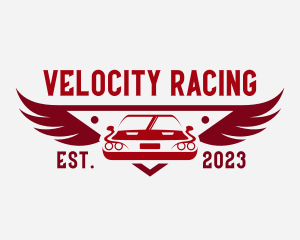 Racecar Wings  Auto logo design