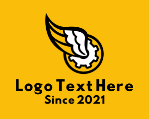 Fixer - Angel Gear Wings logo design
