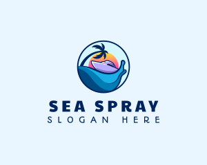 Tropical Boat Cruise logo design