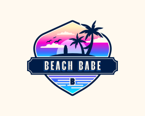 Beach Island Travel logo design