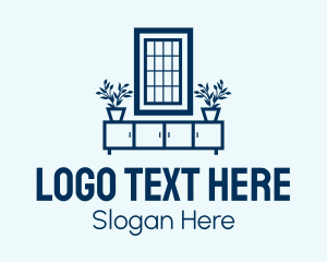 Furniture Shop - Home Window Cabinet logo design