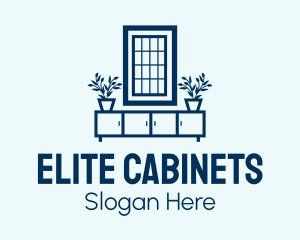 Cabinet - Home Window Cabinet logo design
