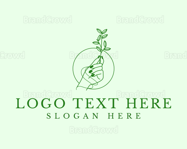 Elegant Hand Plant Logo