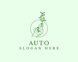 Planting - Elegant Hand Plant logo design