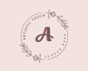 Floral Wreath Decor logo design