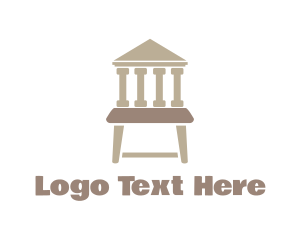Courthouse - Court House Chair logo design