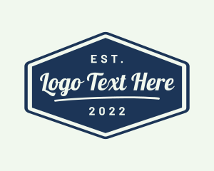 Wordmark - Simple Hexagon Business logo design