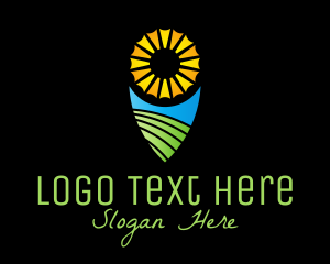 Countryside - Travel Location Pin logo design