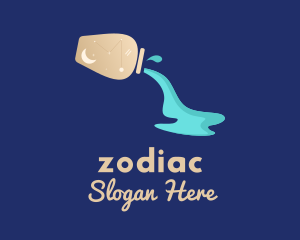 Aquarius Zodiac Sign logo design