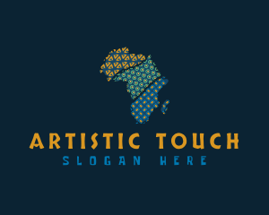 Tribal African Map logo design