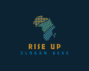 Tribal African Map logo design