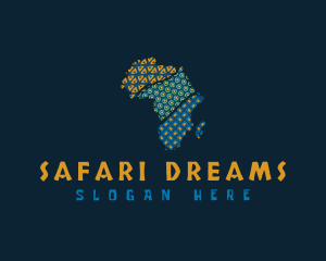 African - Tribal African Map logo design