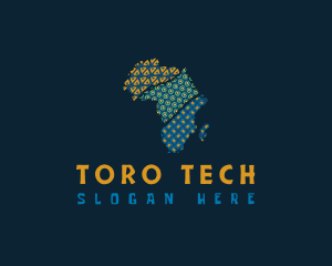 Tribal African Map logo design