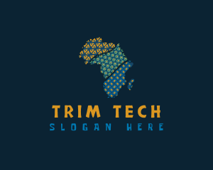 Tribal African Map logo design