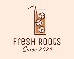 Iced Coffee Tea logo design