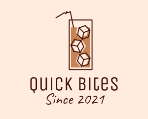 Iced Coffee Tea logo design