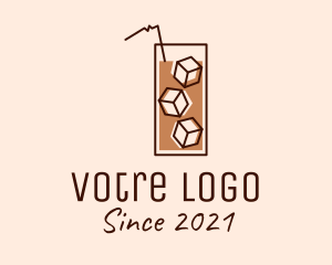 Iced Coffee Tea logo design