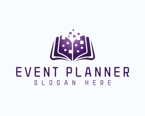 Library - Digital Book Learning logo design