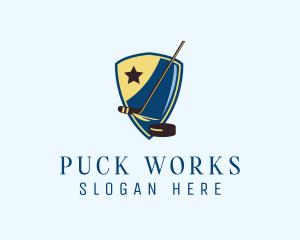 Puck - Star Hockey Team logo design
