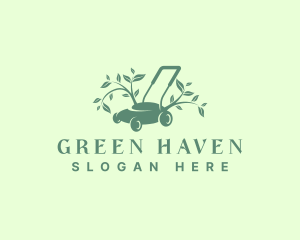 Bush - Eco Landscaping Lawn Mower logo design
