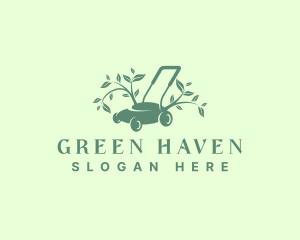 Eco Landscaping Lawn Mower logo design