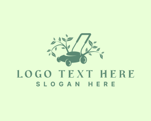 Cutter - Eco Landscaping Lawn Mower logo design
